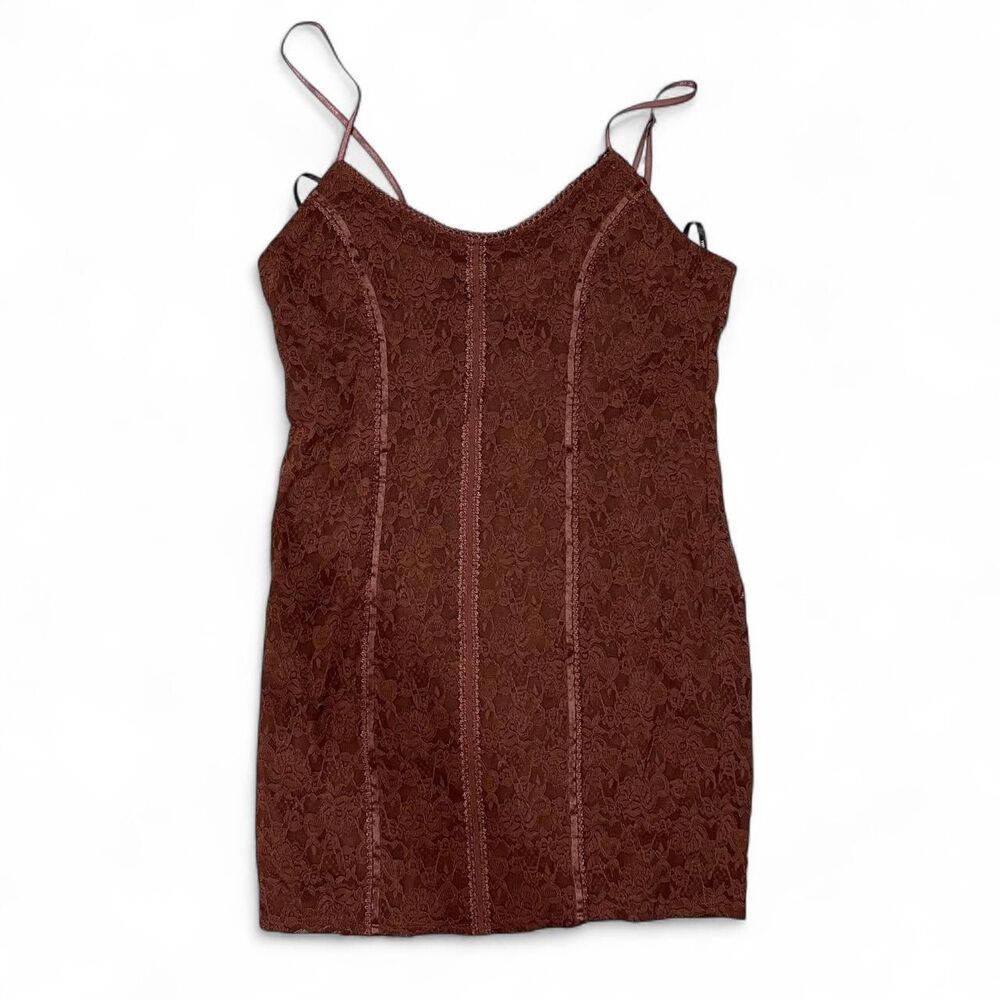 Forever-21 Women's Brown and Burgundy Casual-dresses